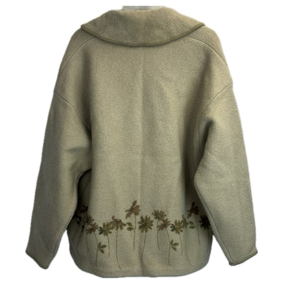 Woolrich Women’s Floral Pure Wool Button-Up Heavy Sweater Cardigan Size XL - Picture 3 of 6